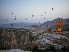 Hot Air Balloons over Cappadocia, Turkey